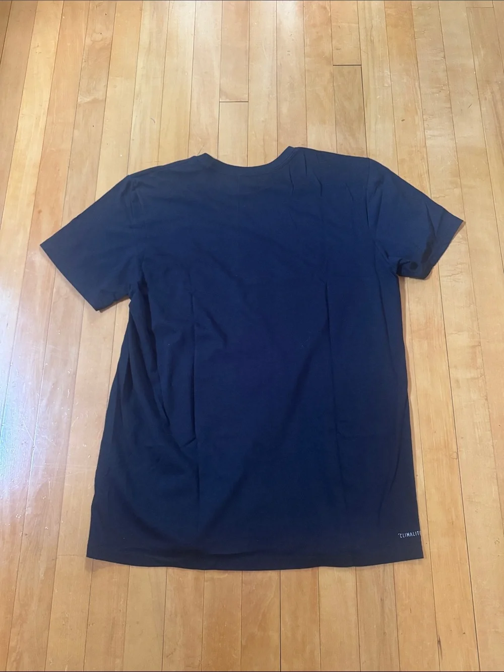 adidas “The Go To” Climalite Black Tee with mint green bold Logo men’s L